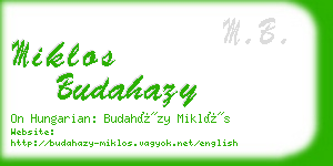 miklos budahazy business card
